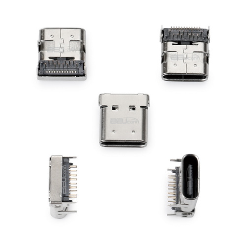 UC.01.12-1W-0002--TYPE-C 24P 母座 板上 双壳 四脚插 垫高0.6 L=10.0 CH2.32  DIP+SMT 脚长1.2